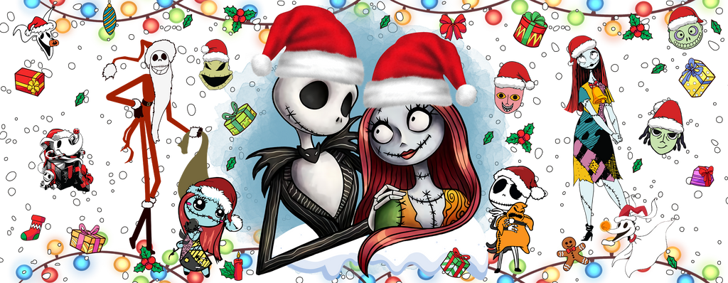 "Nightmare Before Christmas" Mug - Jack & Sally Festive Design