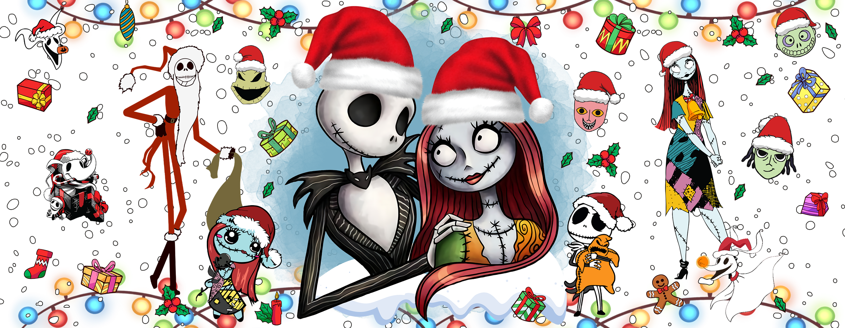 "Nightmare Before Christmas" Mug - Jack & Sally Festive Design