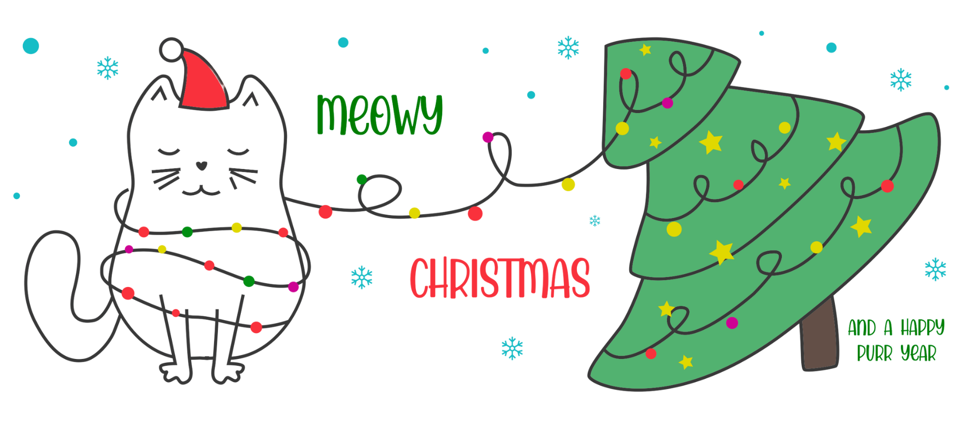 "Festive Cat" Christmas Mug