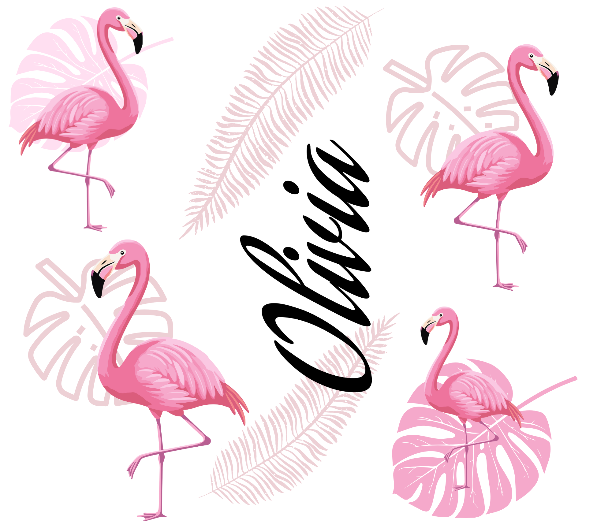 Flamingo Personalised Tumbler - Olivia