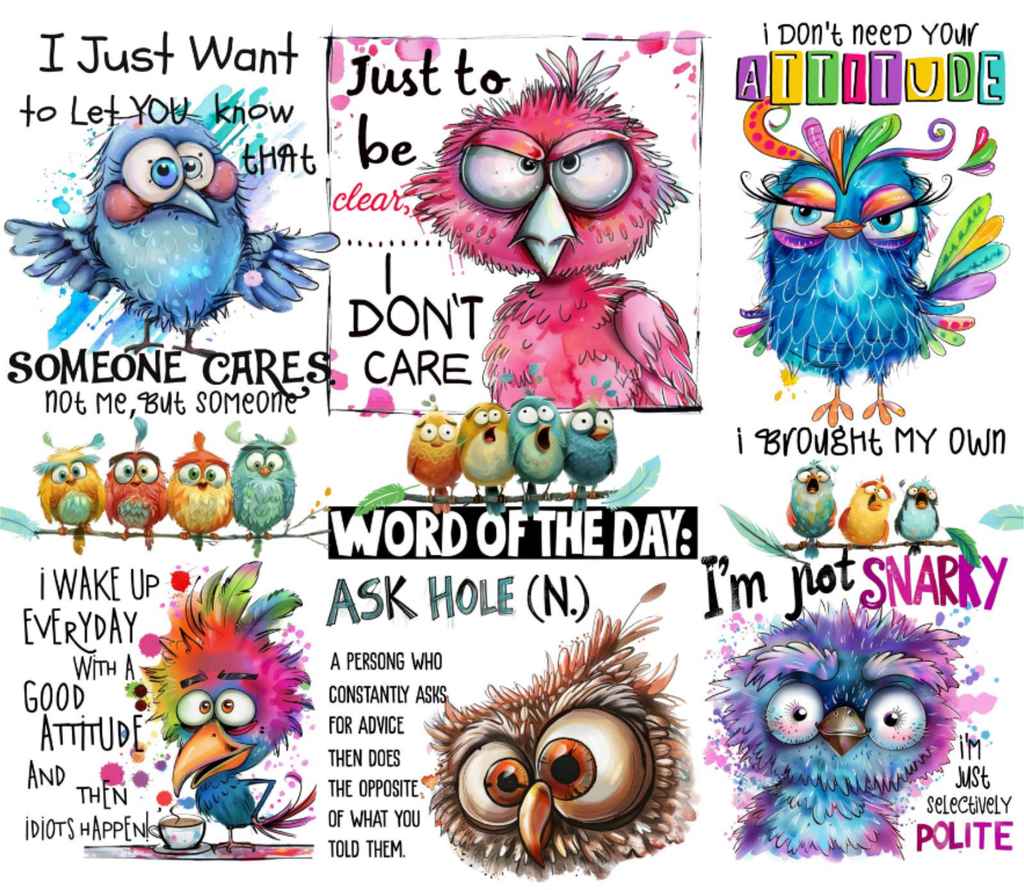 Bird of Sass™ Sarcastic Quote Tumbler