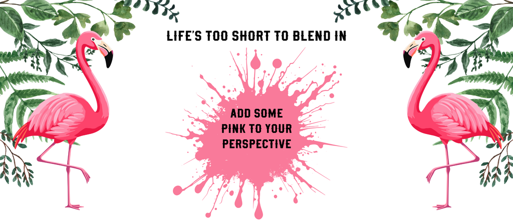 'Life's Too Short to Blend In' Flamingo Mug