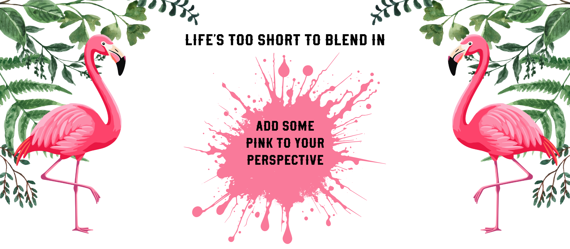 'Life's Too Short to Blend In' Flamingo Mug