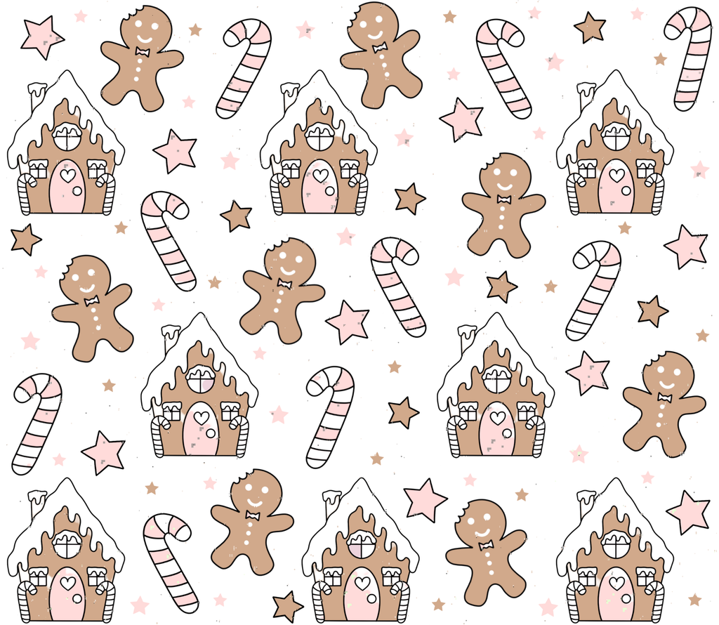 "Gingerbread Dreams" Kids Christmas Tumbler (Pink)