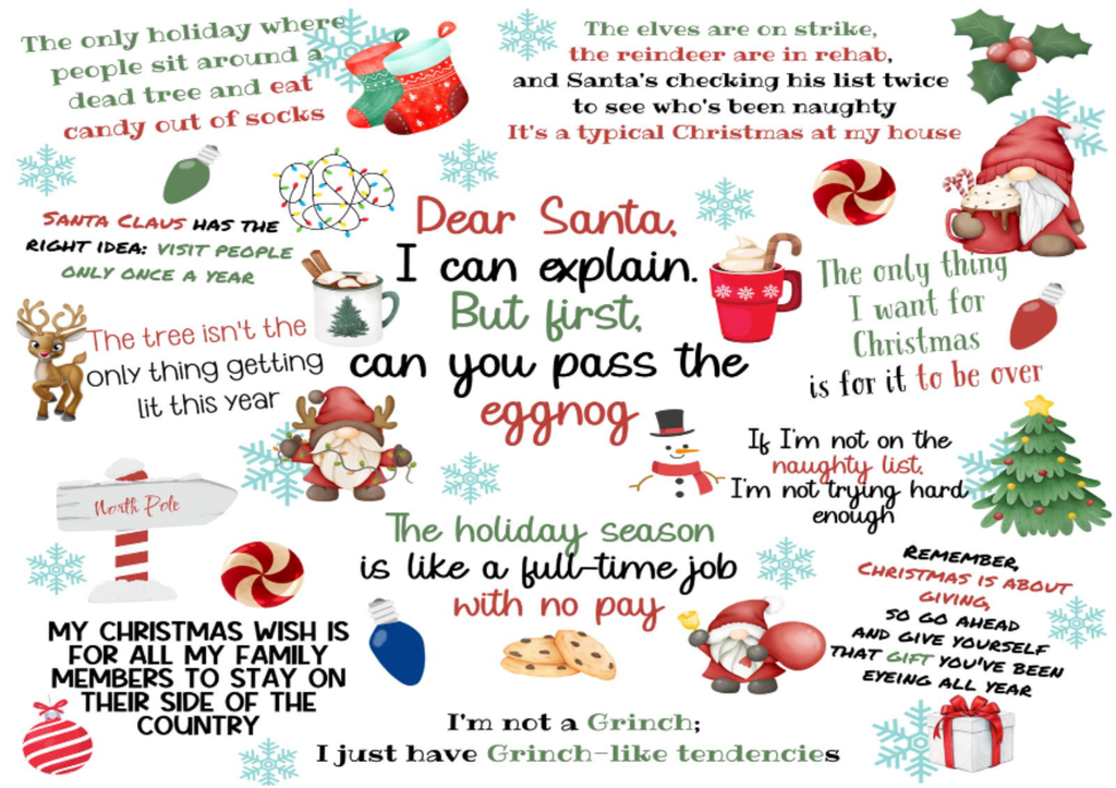 Santa "Pass me the Eggnog" Tumbler