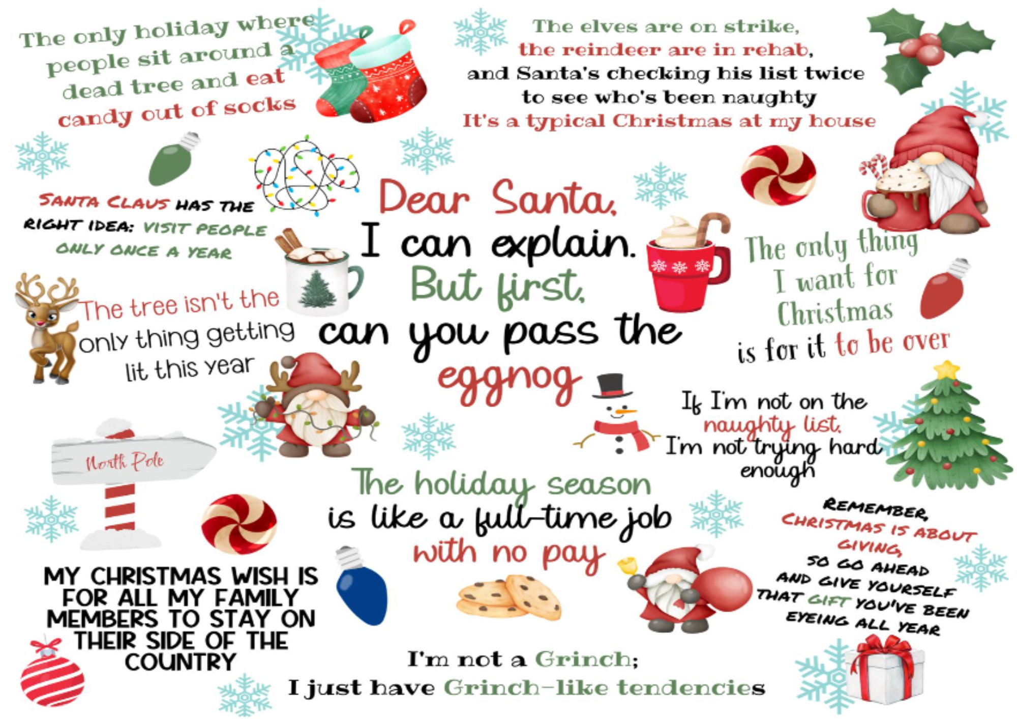 Santa "Pass me the Eggnog" Mug