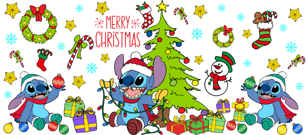 "Merry Christmas Stitch" Mug - Festive Holiday Gift