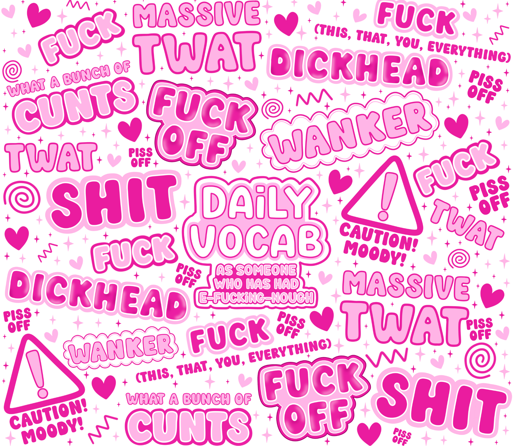 "Sweary" Tumbler - Caution Moody AF