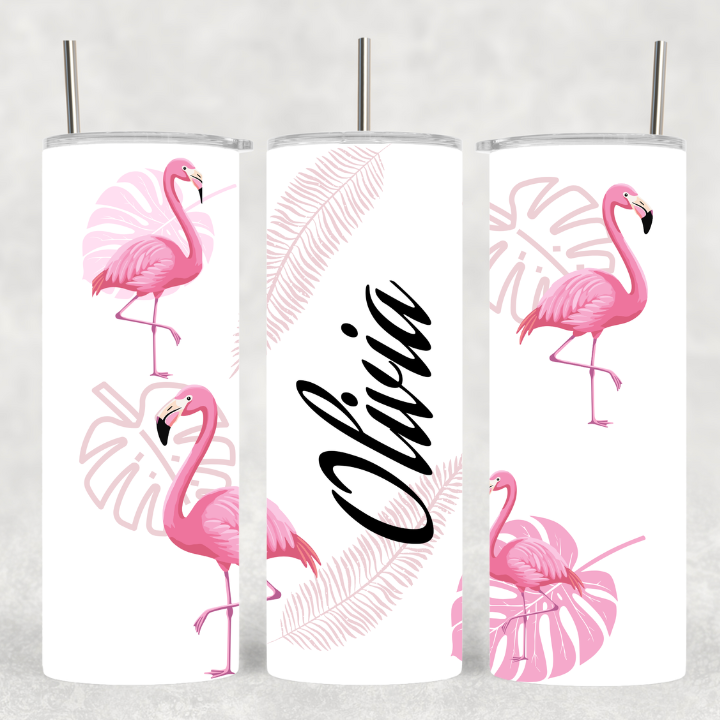 Flamingo Personalised Tumbler - Olivia
