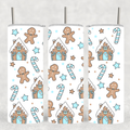 "Gingerbread Dreams" Kids Christmas Tumbler (Blue)