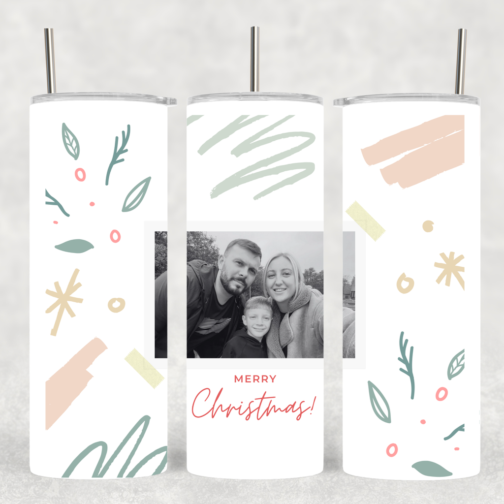 Personalised "Merry Christmas" Tumbler - Add Your Own Photo