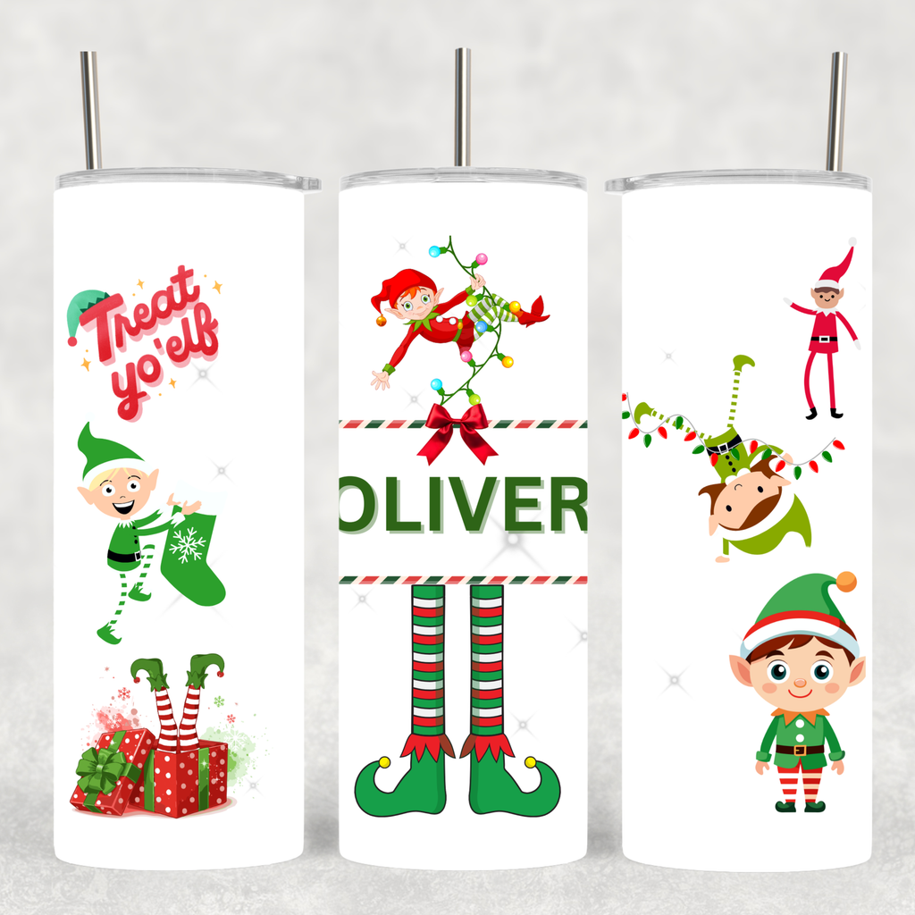 Personalised Elf 15oz Tumbler with "Free Elf"