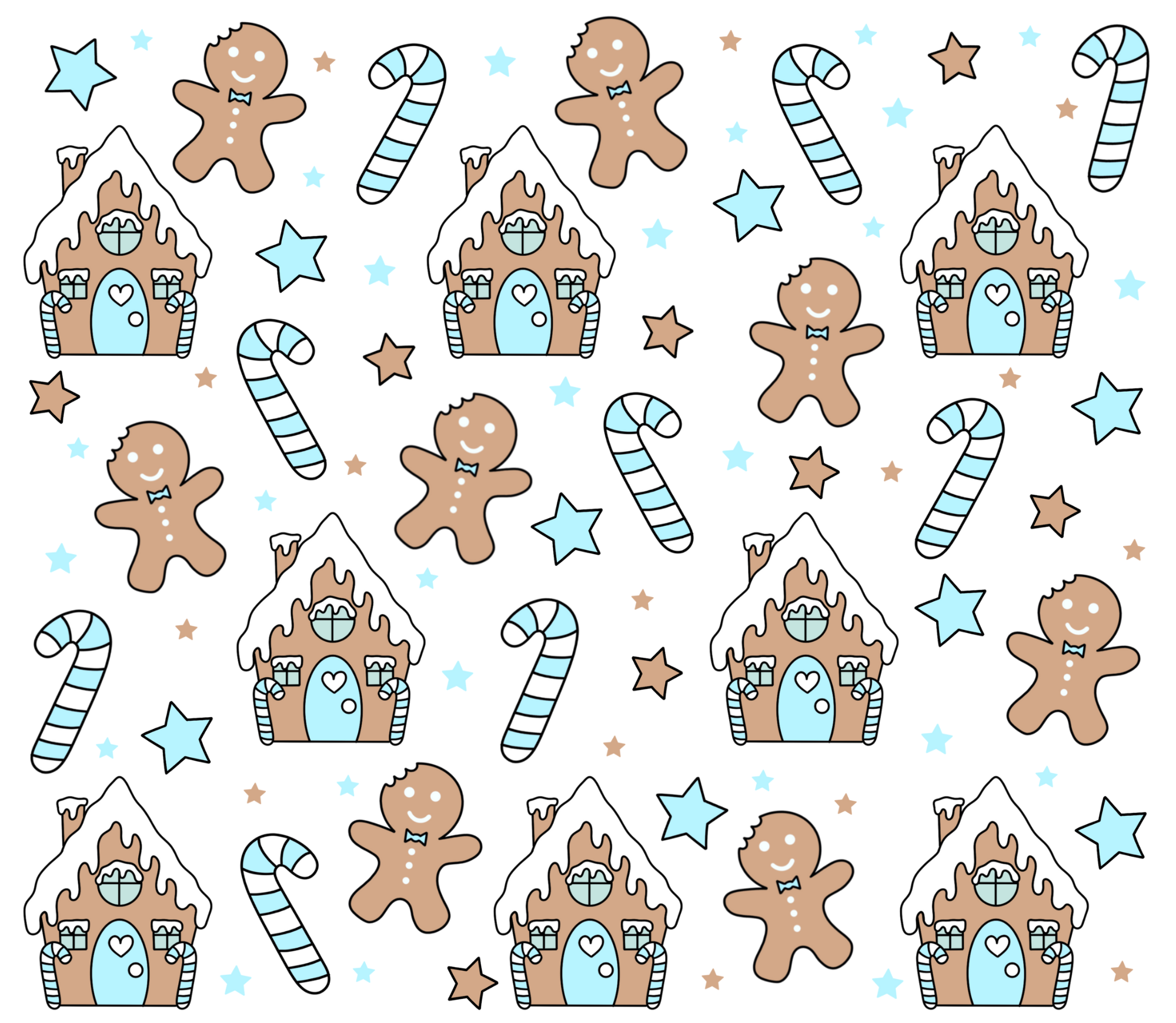 "Gingerbread Dreams" Kids Christmas Tumbler (Blue)