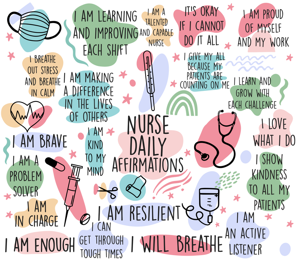 "Nurse Daily Affirmations" Tumbler - Motivational Gift for Nurses