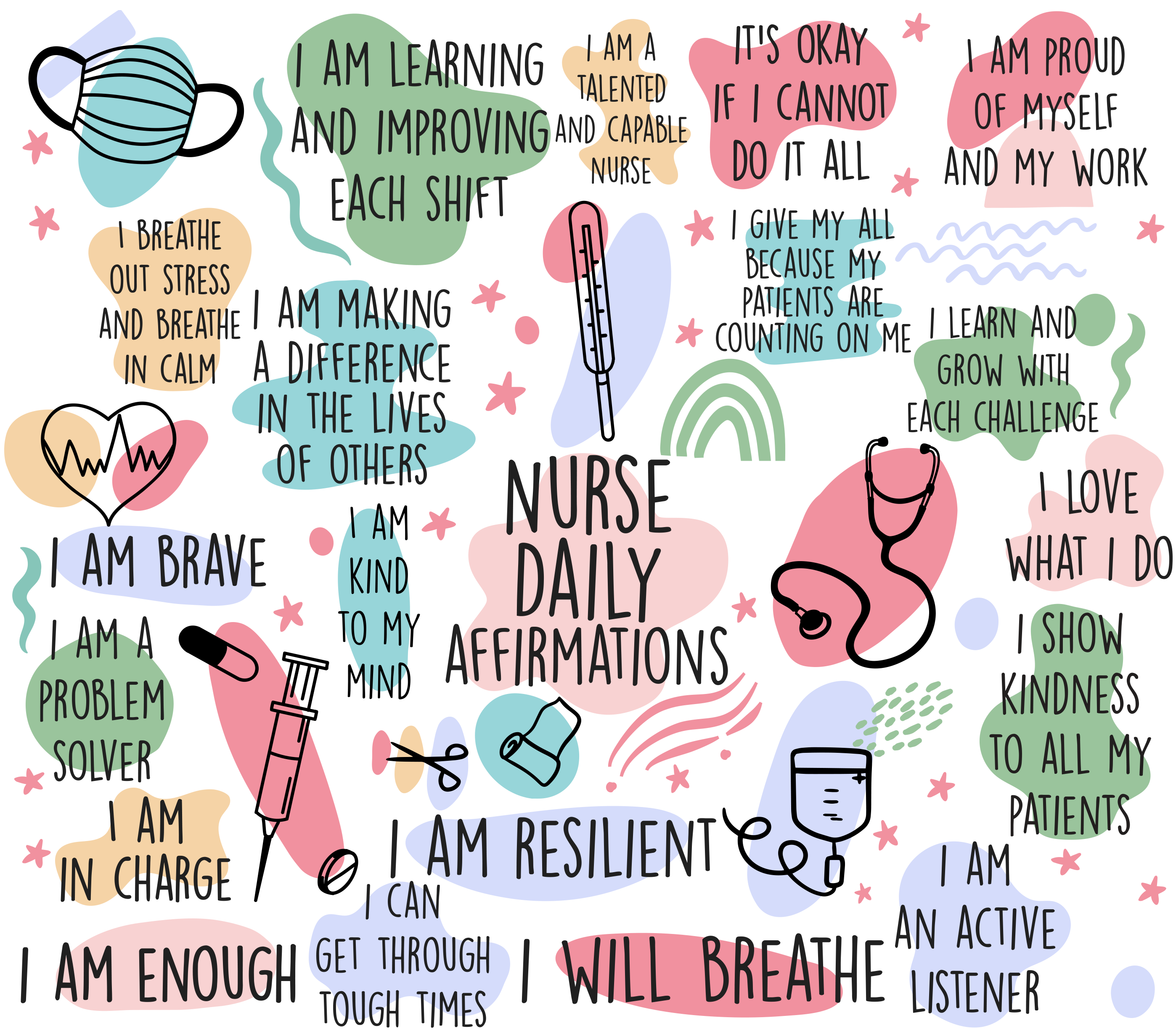 "Nurse Daily Affirmations" Tumbler - Motivational Gift for Nurses