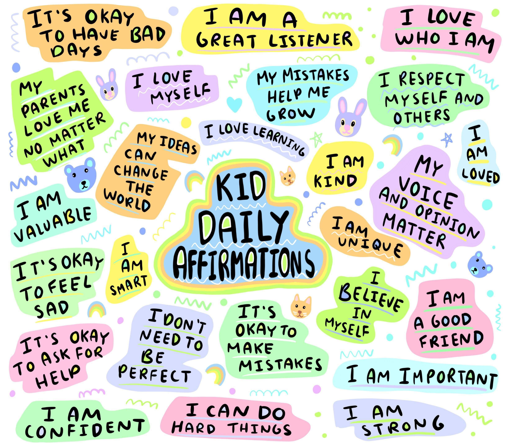"Kids Daily Affirmations" Tumbler - Positive Mindset & Self-Love