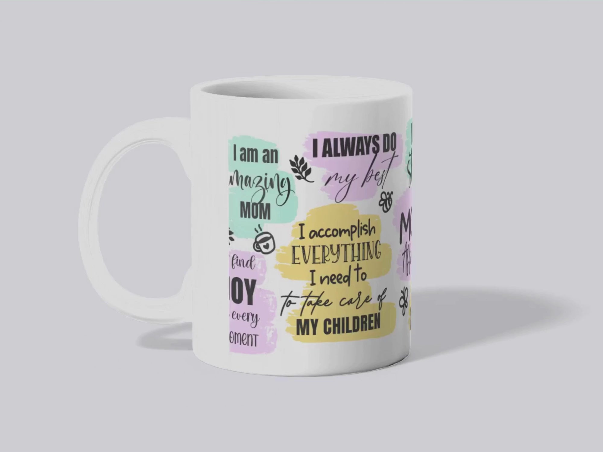 "Mom's Affirmations" Mug - Positive Inspirational Gift for Mums