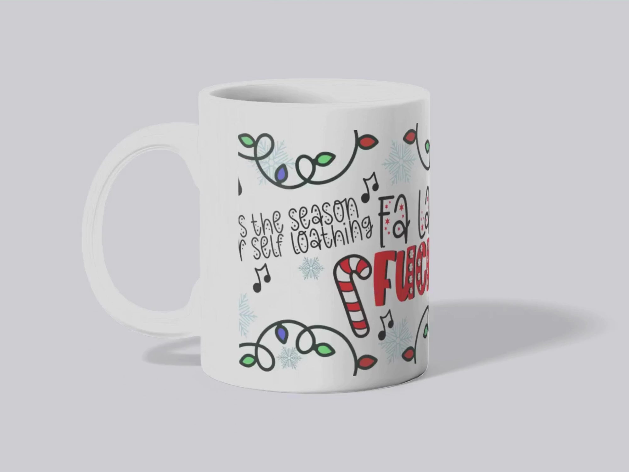 "Fa La La F*ck Off" Funny Anti-Christmas Mug