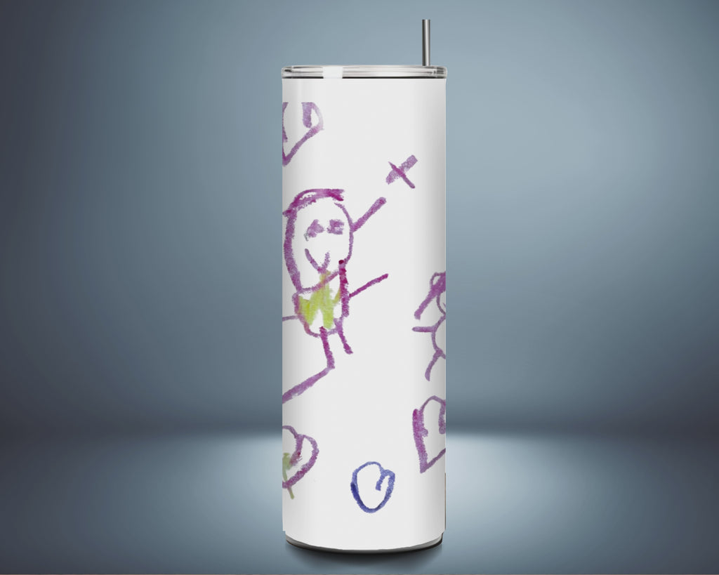 Personalised "Child’s Artwork" Tumbler – with Your Child’s Drawing