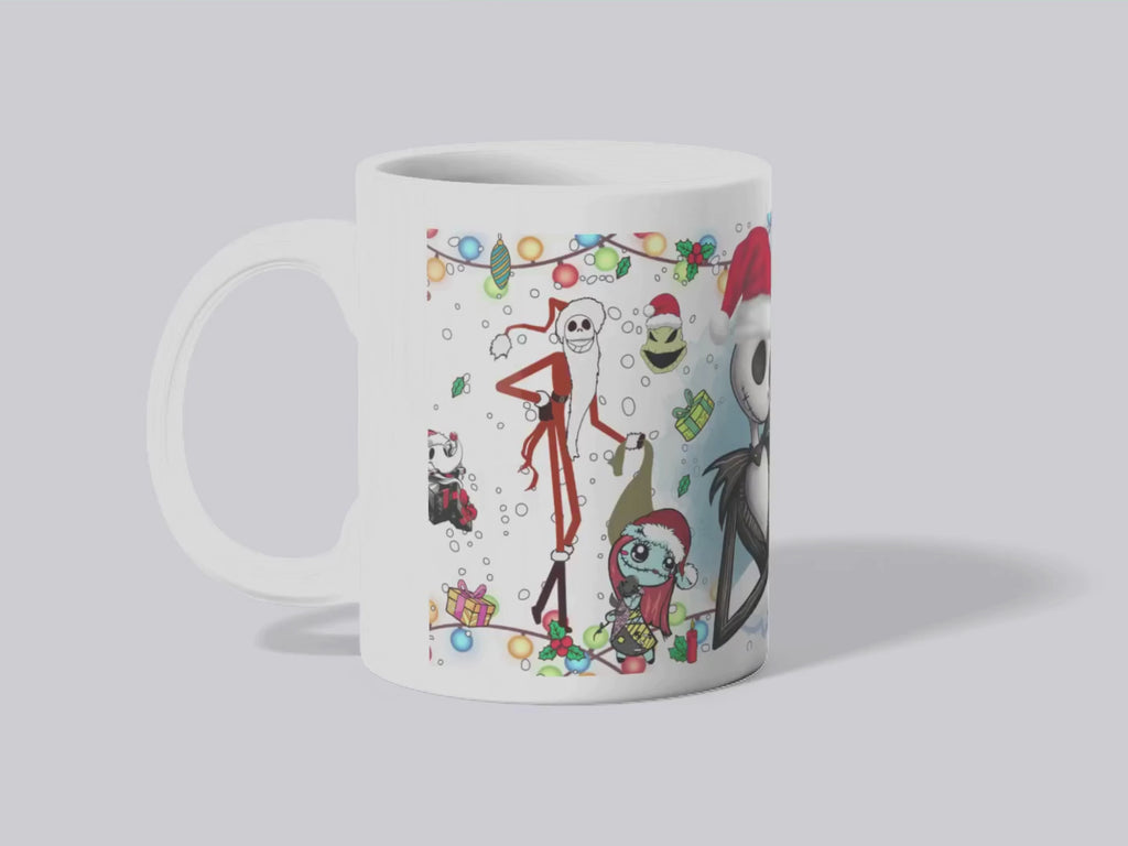 "Nightmare Before Christmas" Mug - Jack & Sally Festive Design