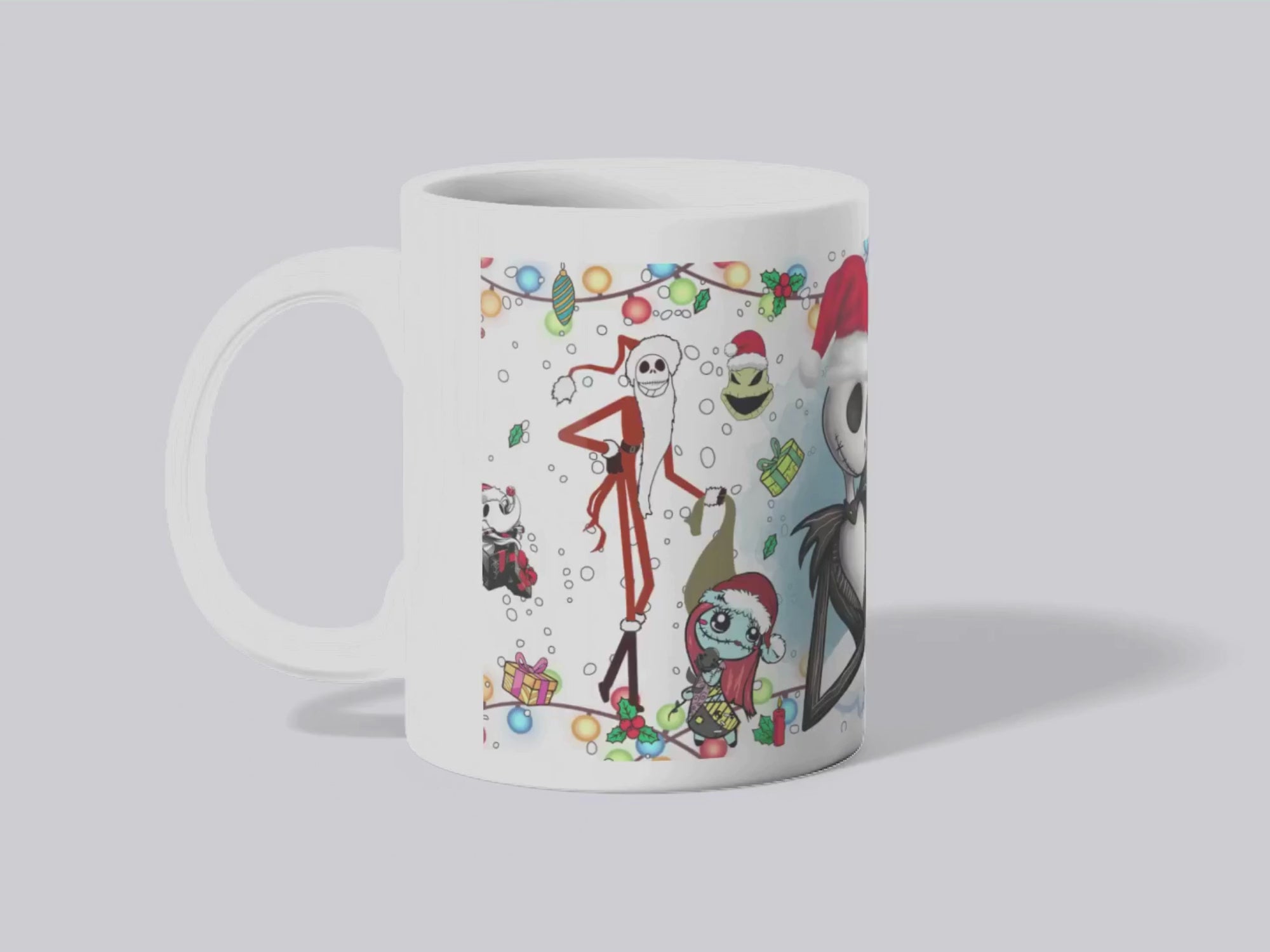 "Nightmare Before Christmas" Mug - Jack & Sally Festive Design
