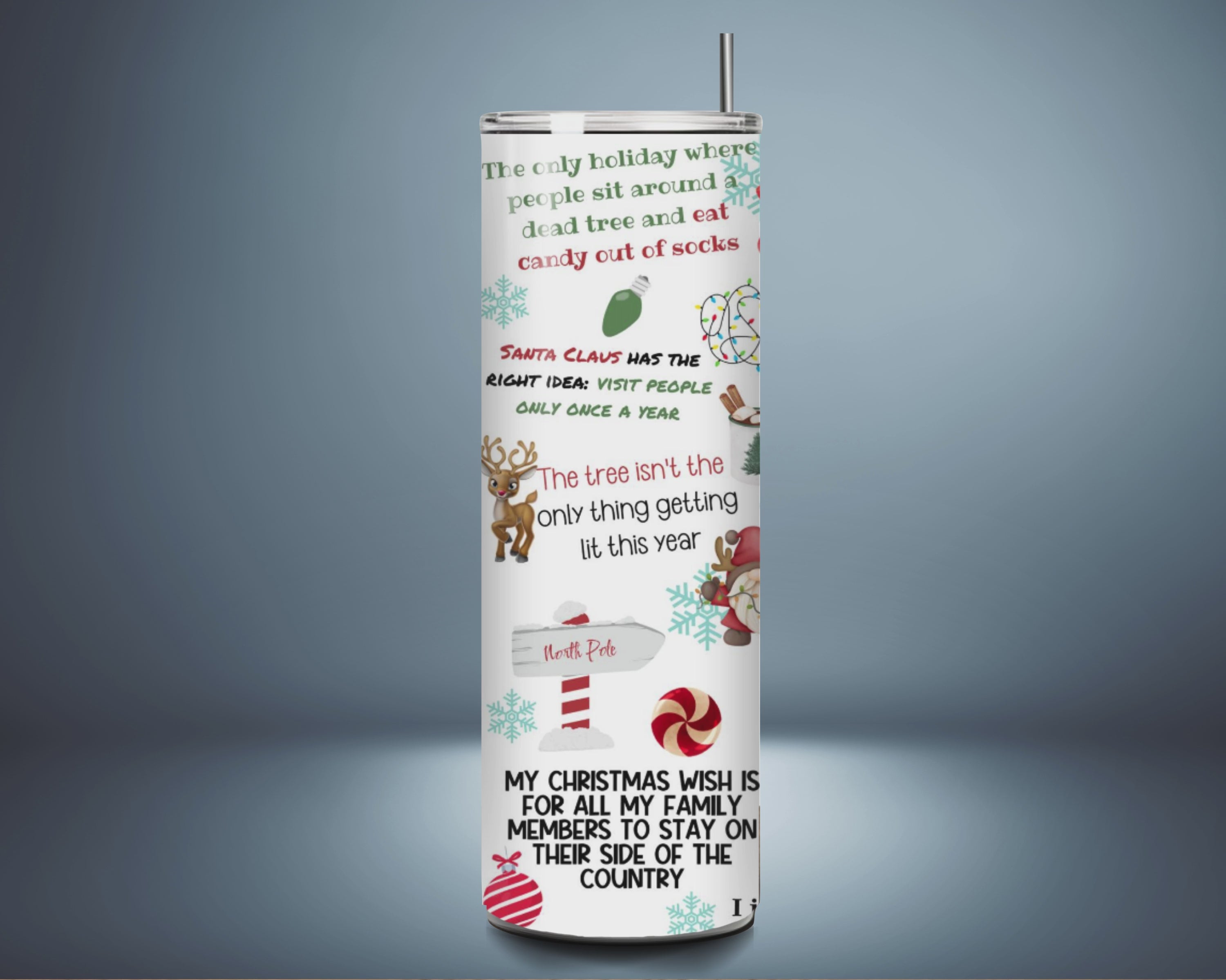 Santa "Pass me the Eggnog" Tumbler