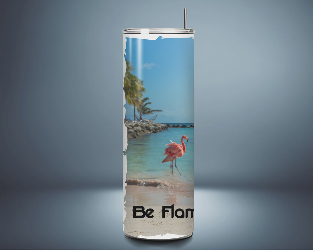 'Be Flomazing' Beach Flamingo - Tumbler
