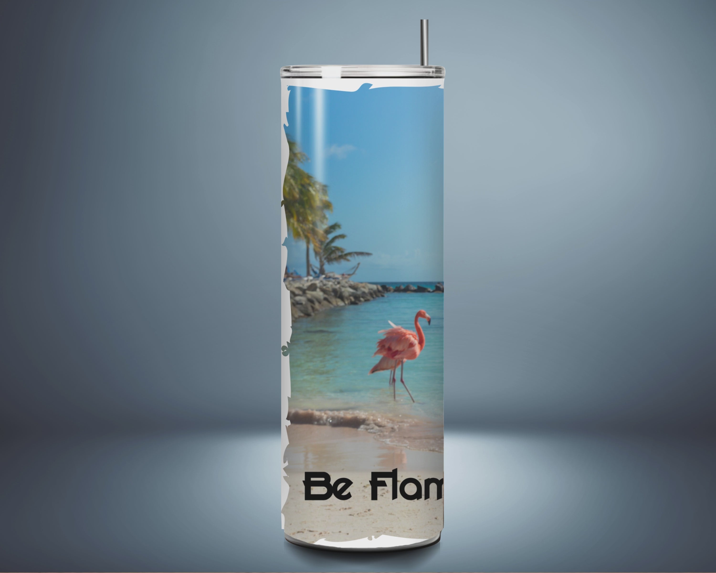 'Be Flomazing' Beach Flamingo - Tumbler