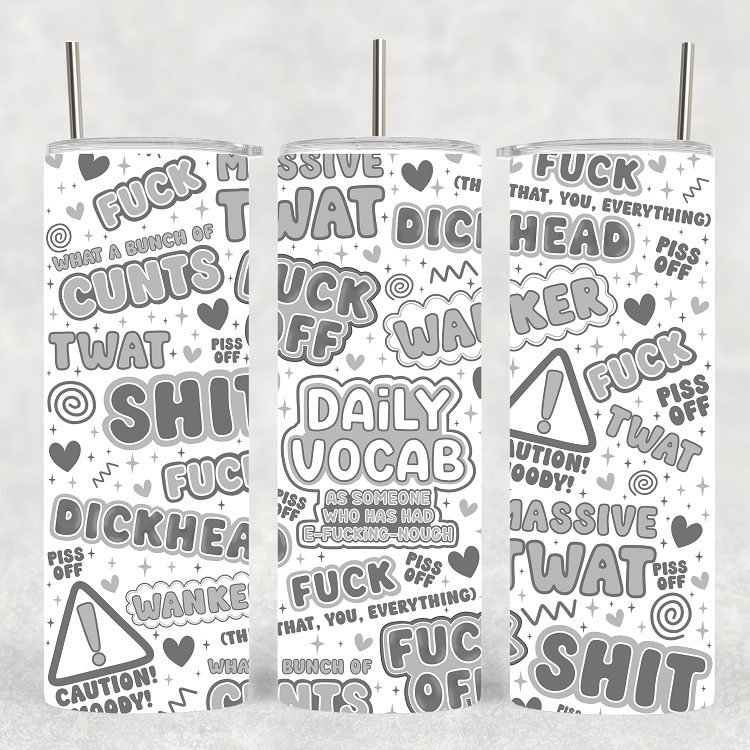 "Sweary" Tumbler - Caution Moody AF